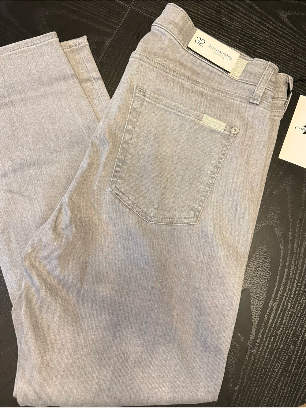 7 For All Mankind Light Gray Straight Leg Women’s Jeans